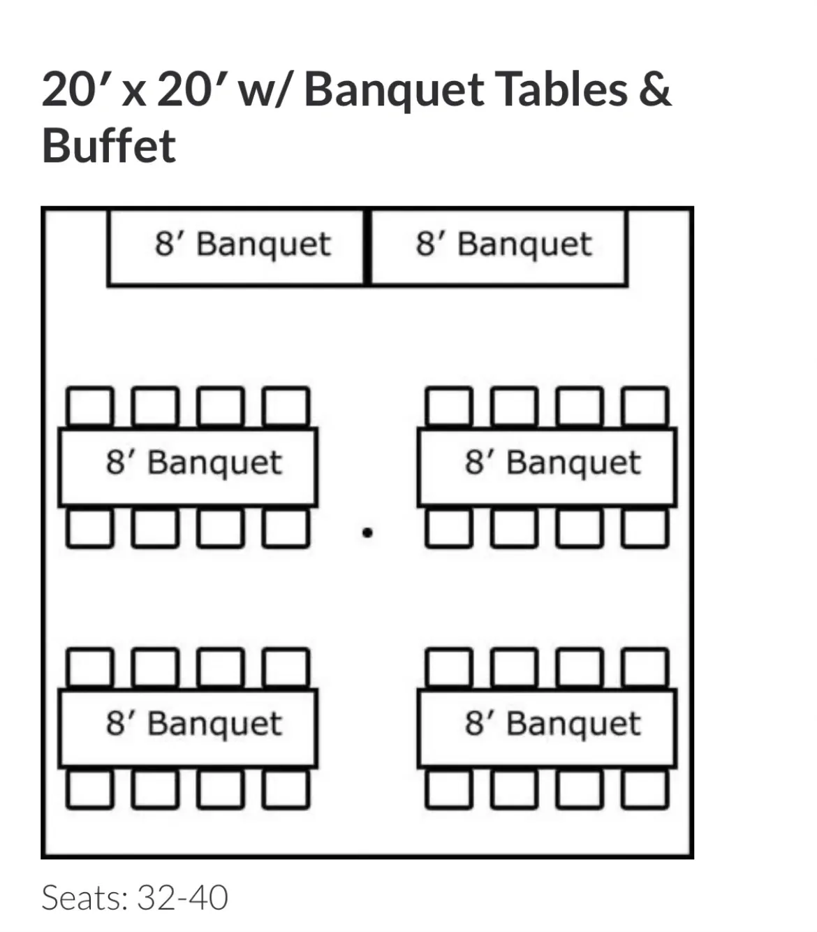 A table with four tables and eight chairs.